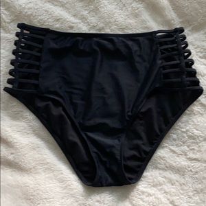 High waisted Black Swim bottoms